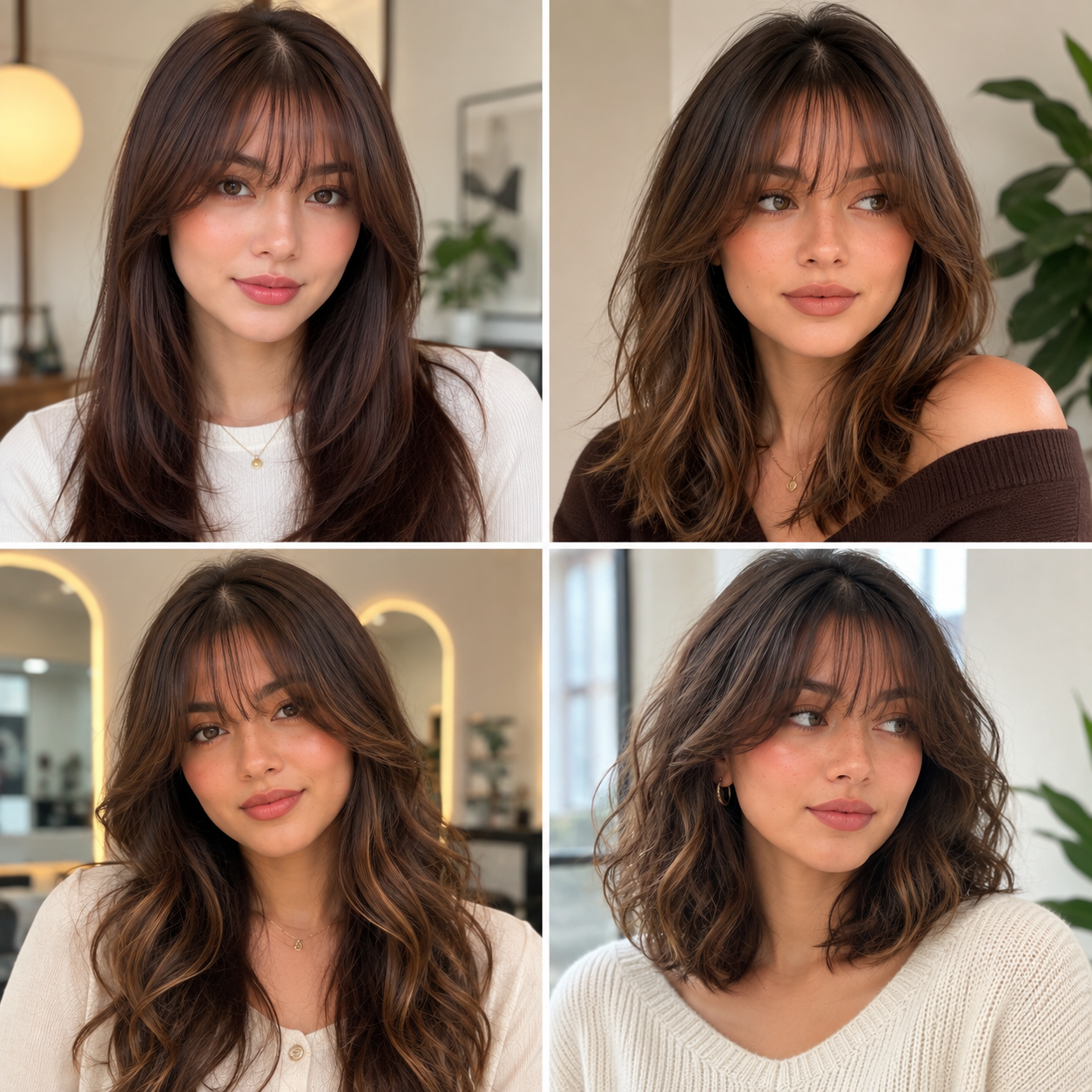 Bottleneck Bangs for Round Faces