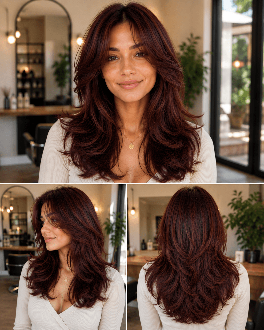 Butterfly Cut with Crown Layers