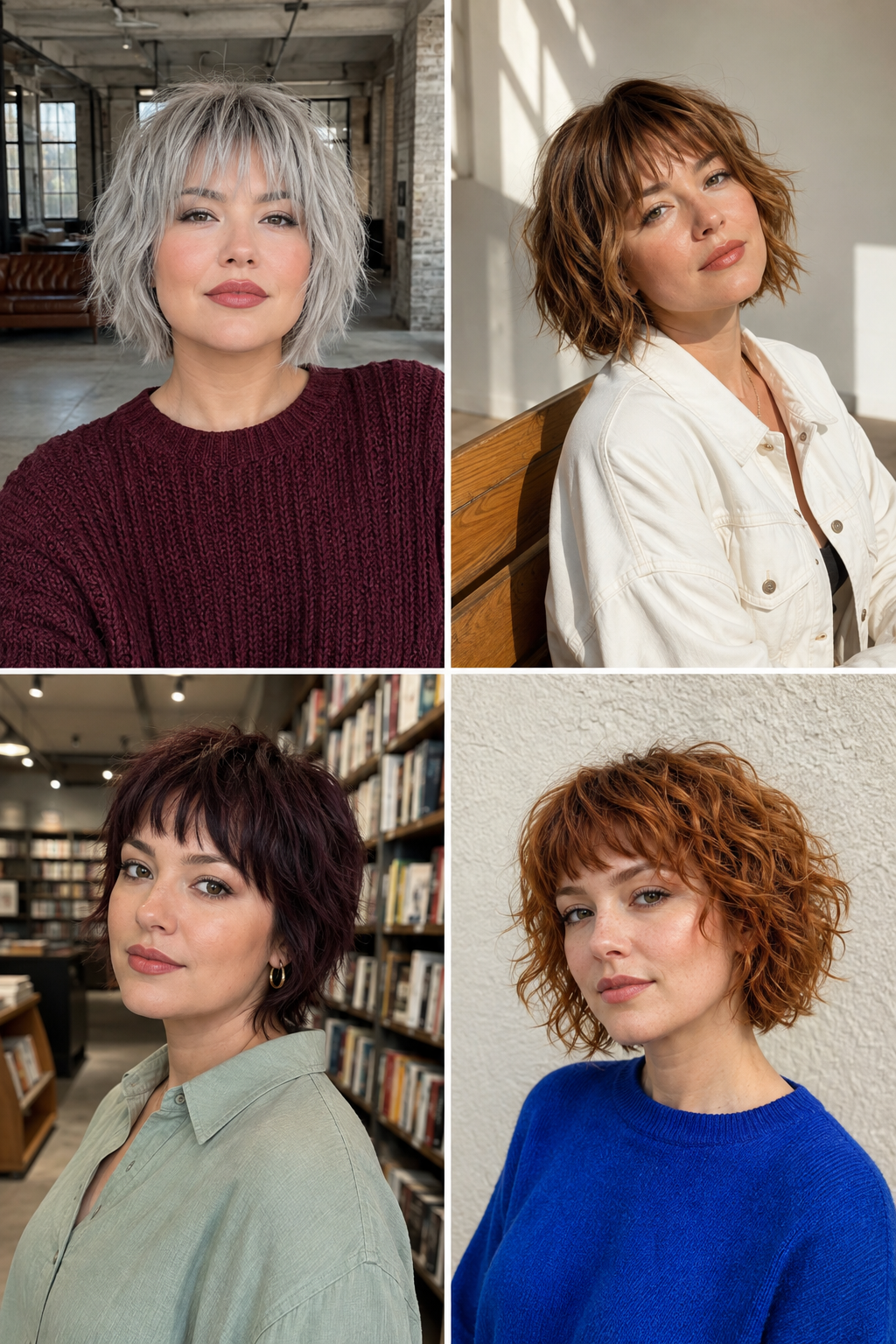 Choppy Bangs for Round Faces