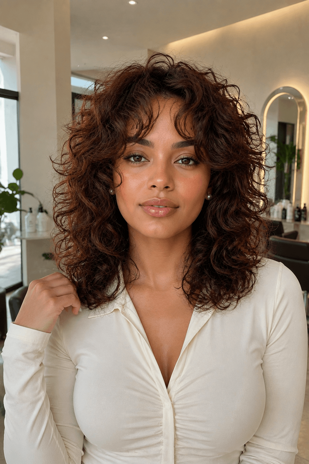Curly Shag Haircut With Rounded Layers