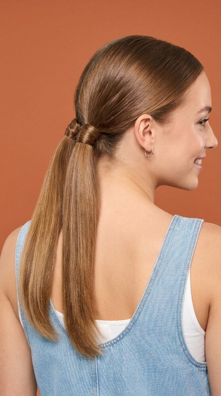 Double Sleek Ponytails