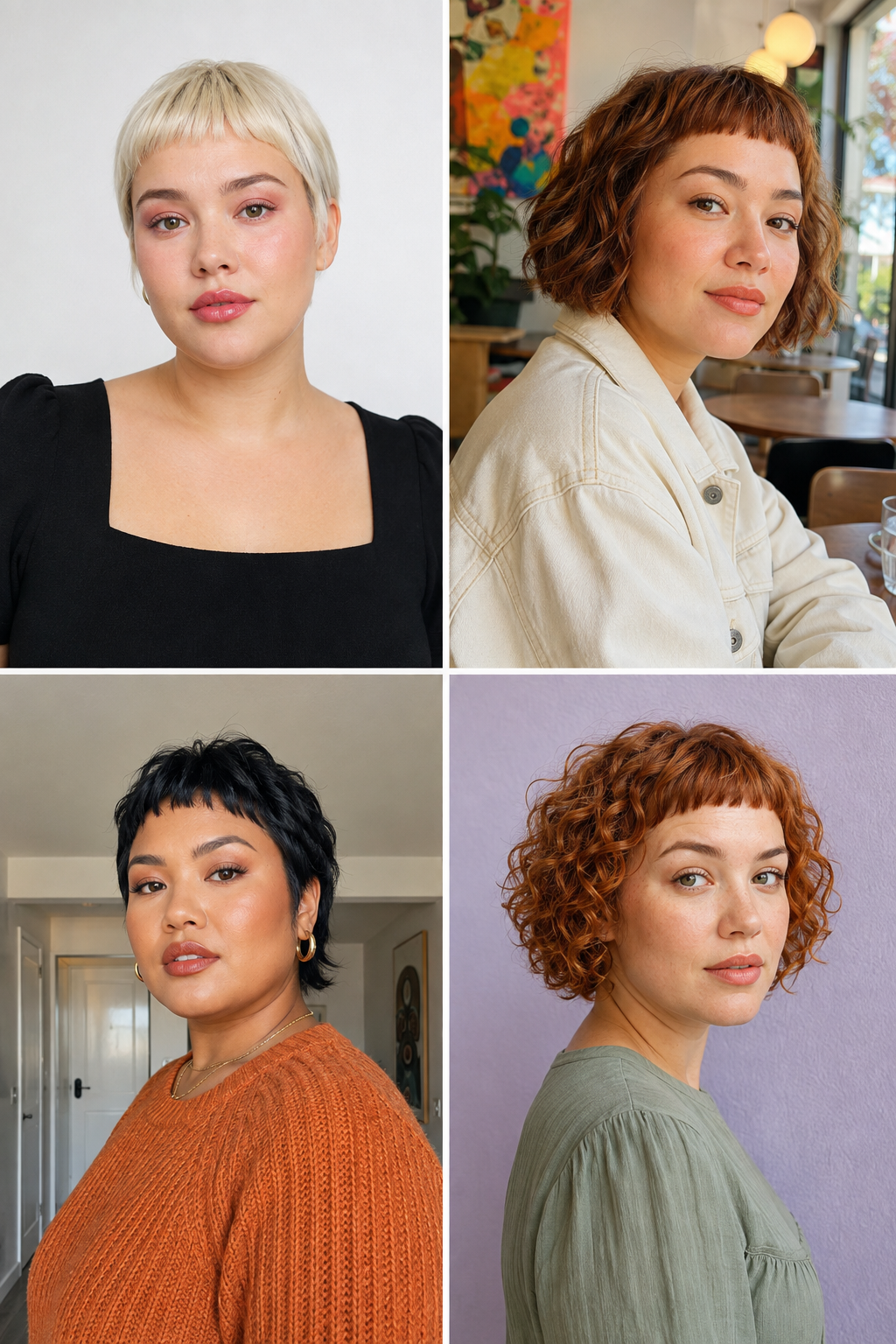 Micro Bangs for Round Faces
