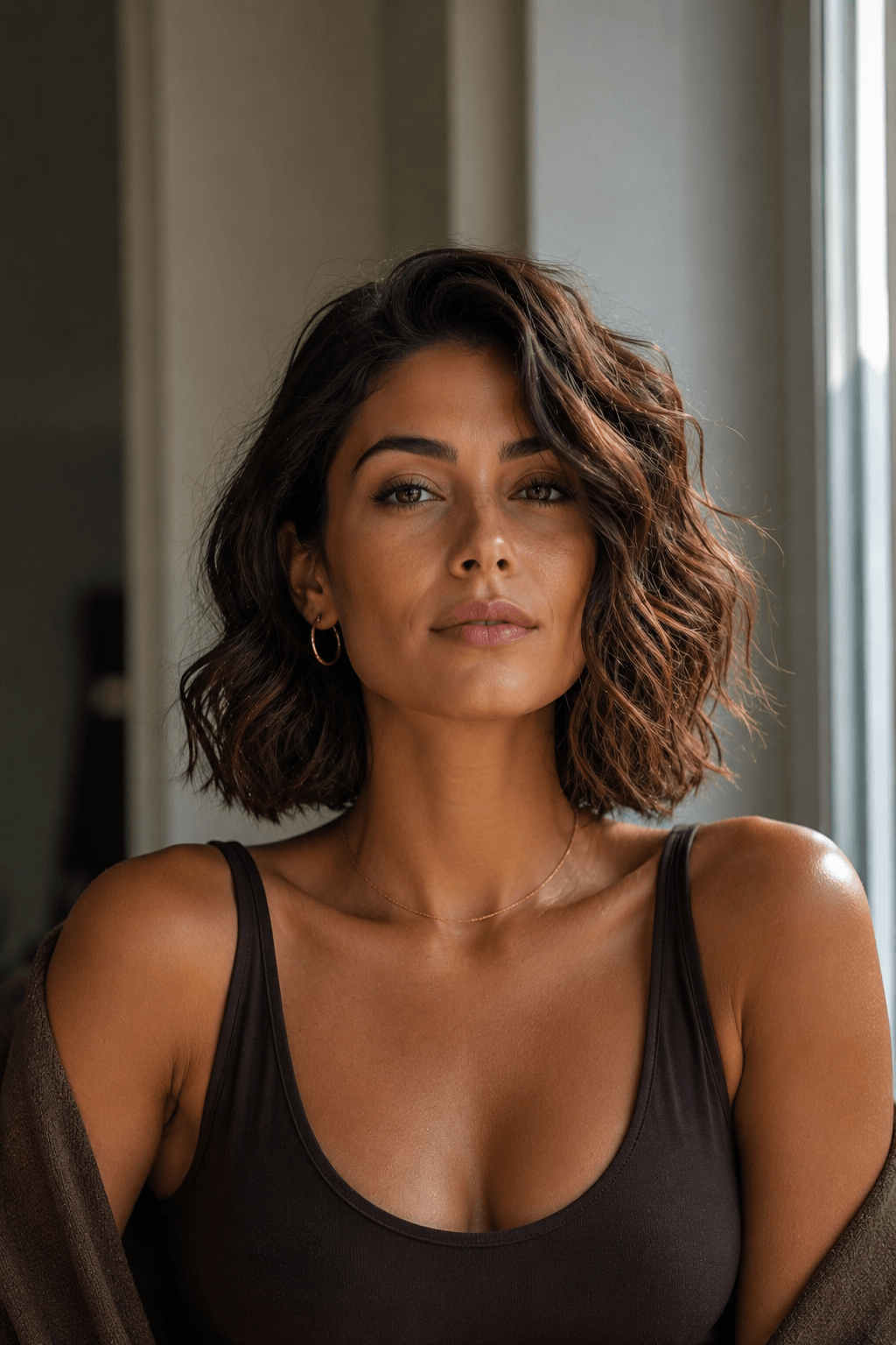 Wavy Bob for a Square Jaw