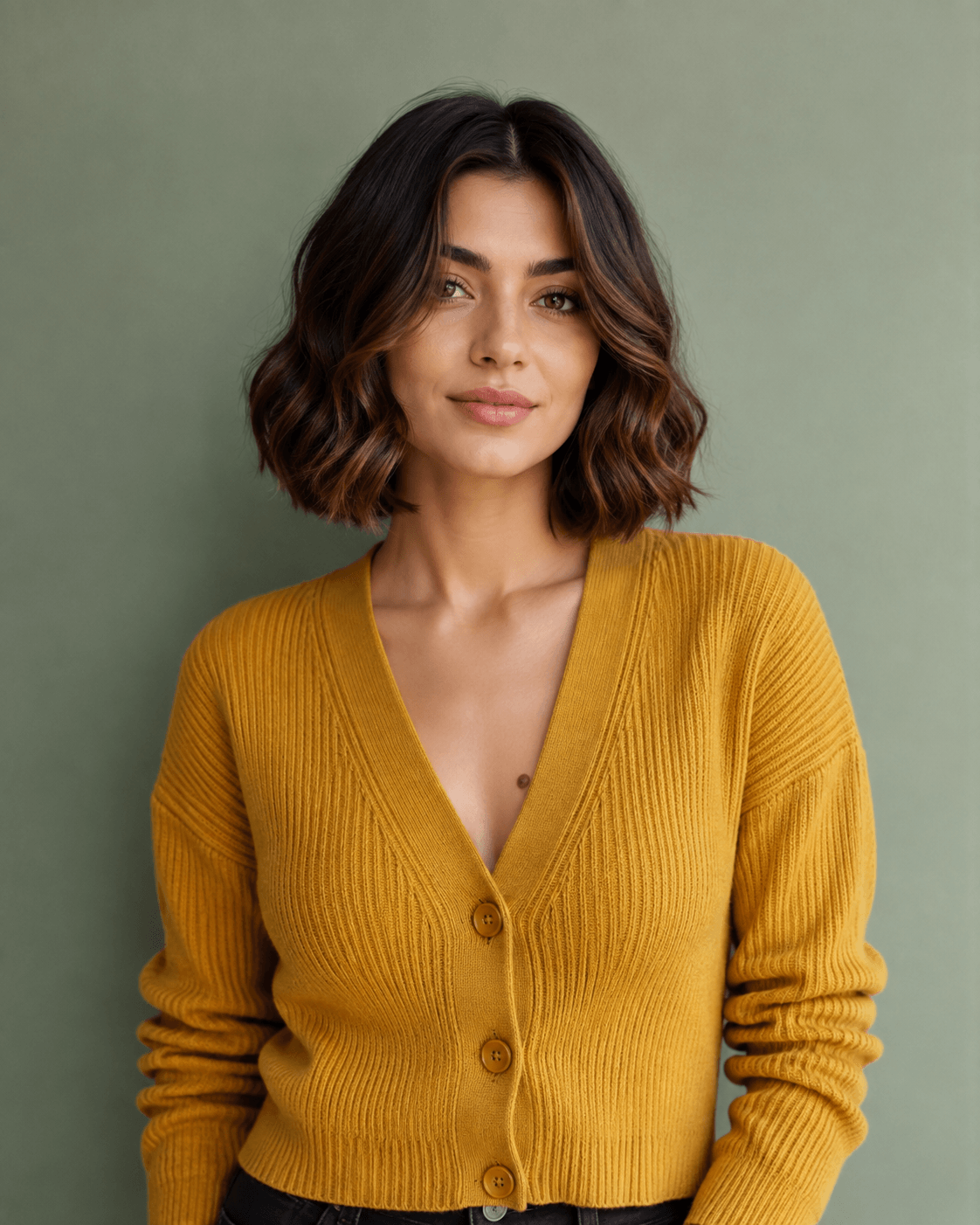 Wavy Bob with Rounded, Face-Softening Ends