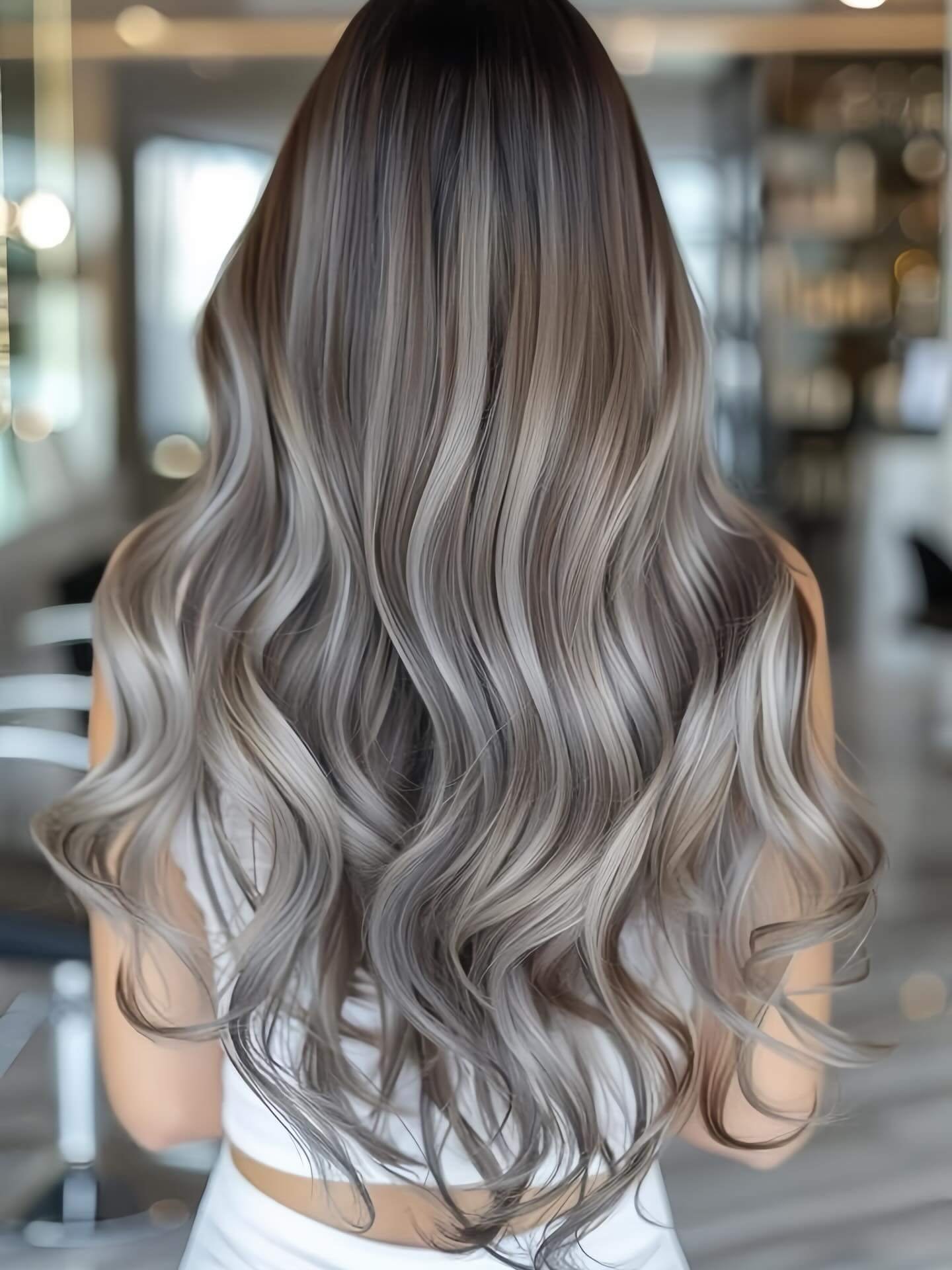 Icy Silver Balayage