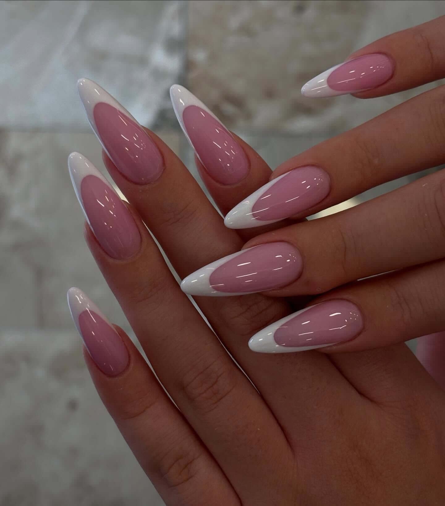 sandynailsbeautysalon French Tip Nails with an Oversized White Tip French Tip Nails with an Oversized White Tip