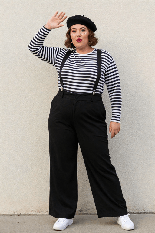 Black-and-White Mime Costume Black-and-White Mime Costume