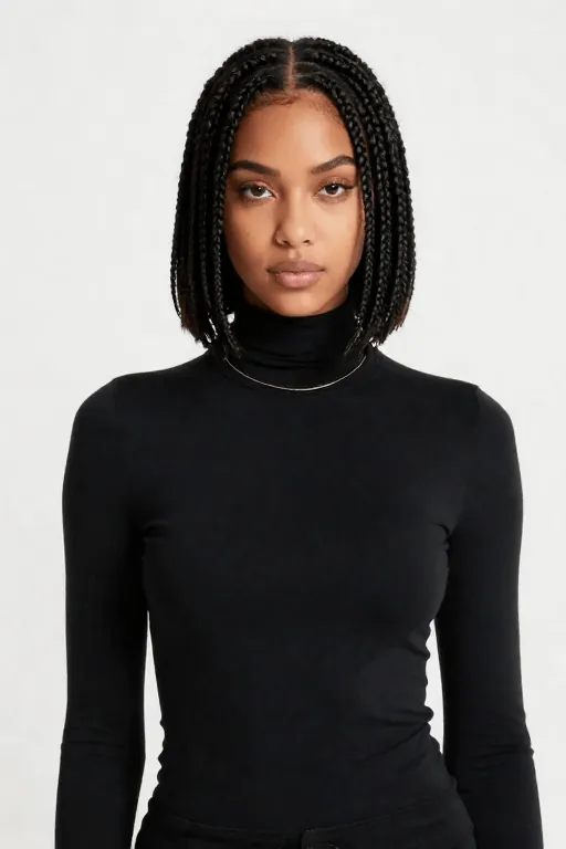Bob-Length Box Braids Bob-Length Box Braids