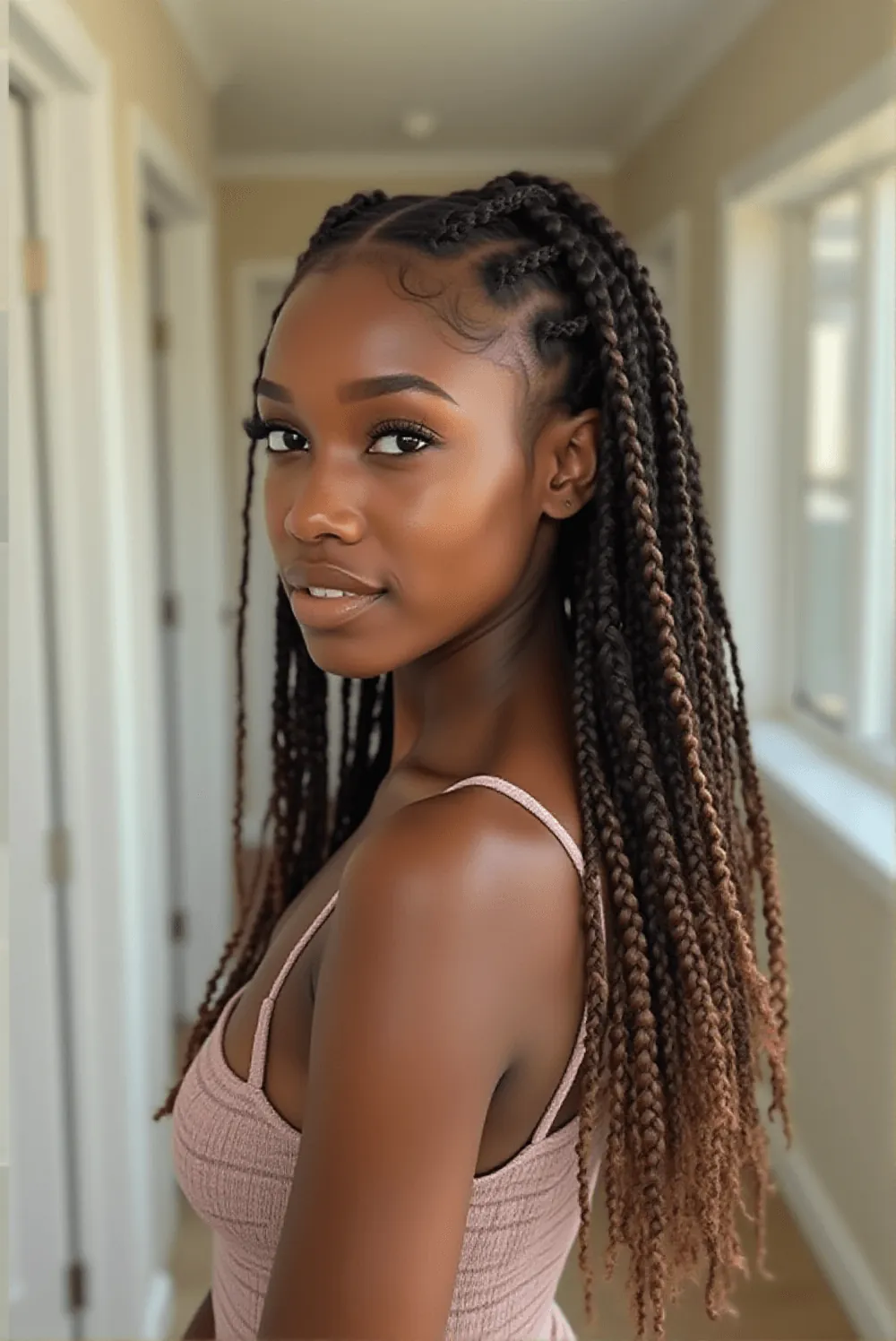 Box Braids With Curled Ends Box Braids With Curled Ends