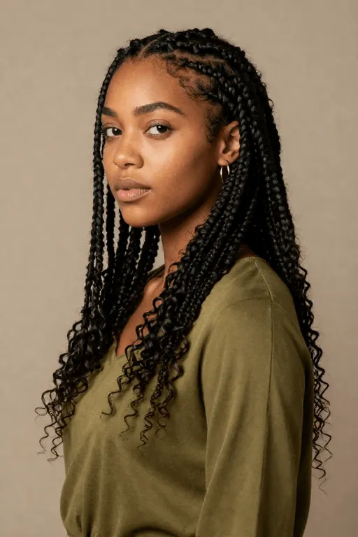 Box Braids on Natural Hair Box Braids on Natural Hair