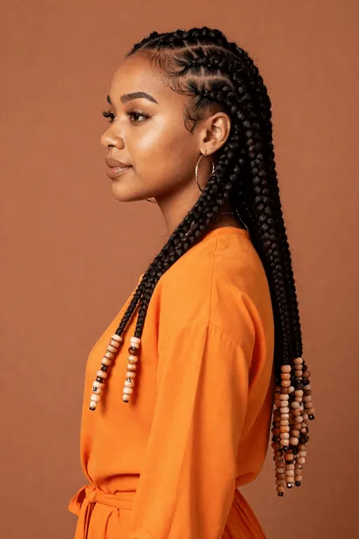 Box Braids with Beads Box Braids with Beads