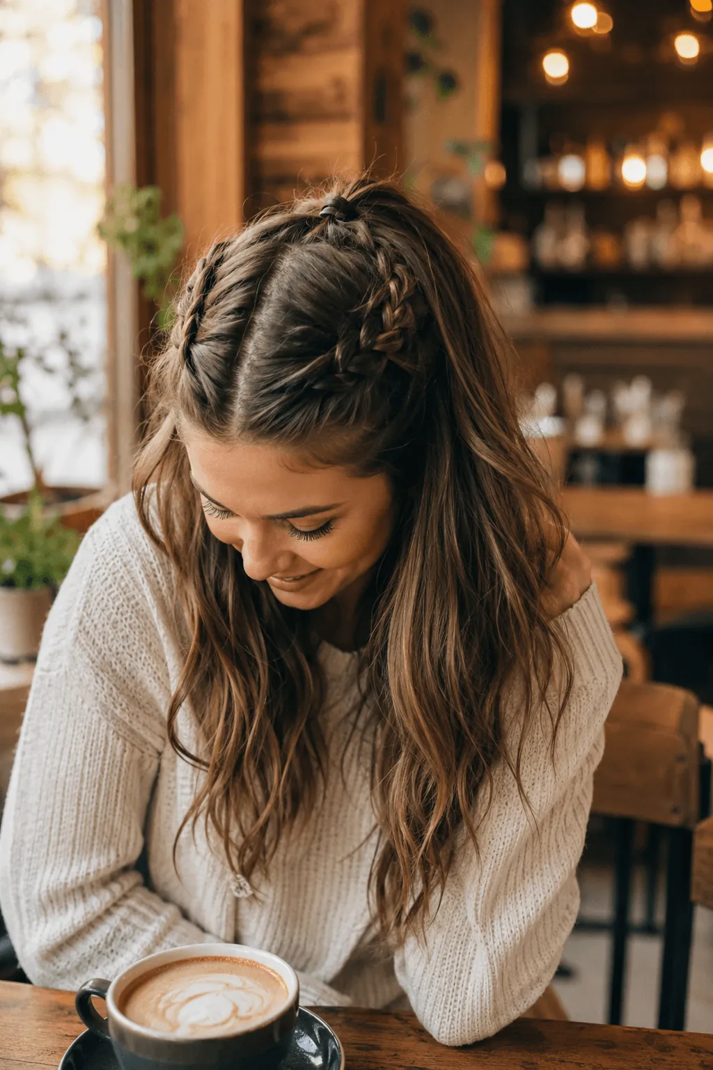 Braided Half-Up Style Braided Half-Up Style