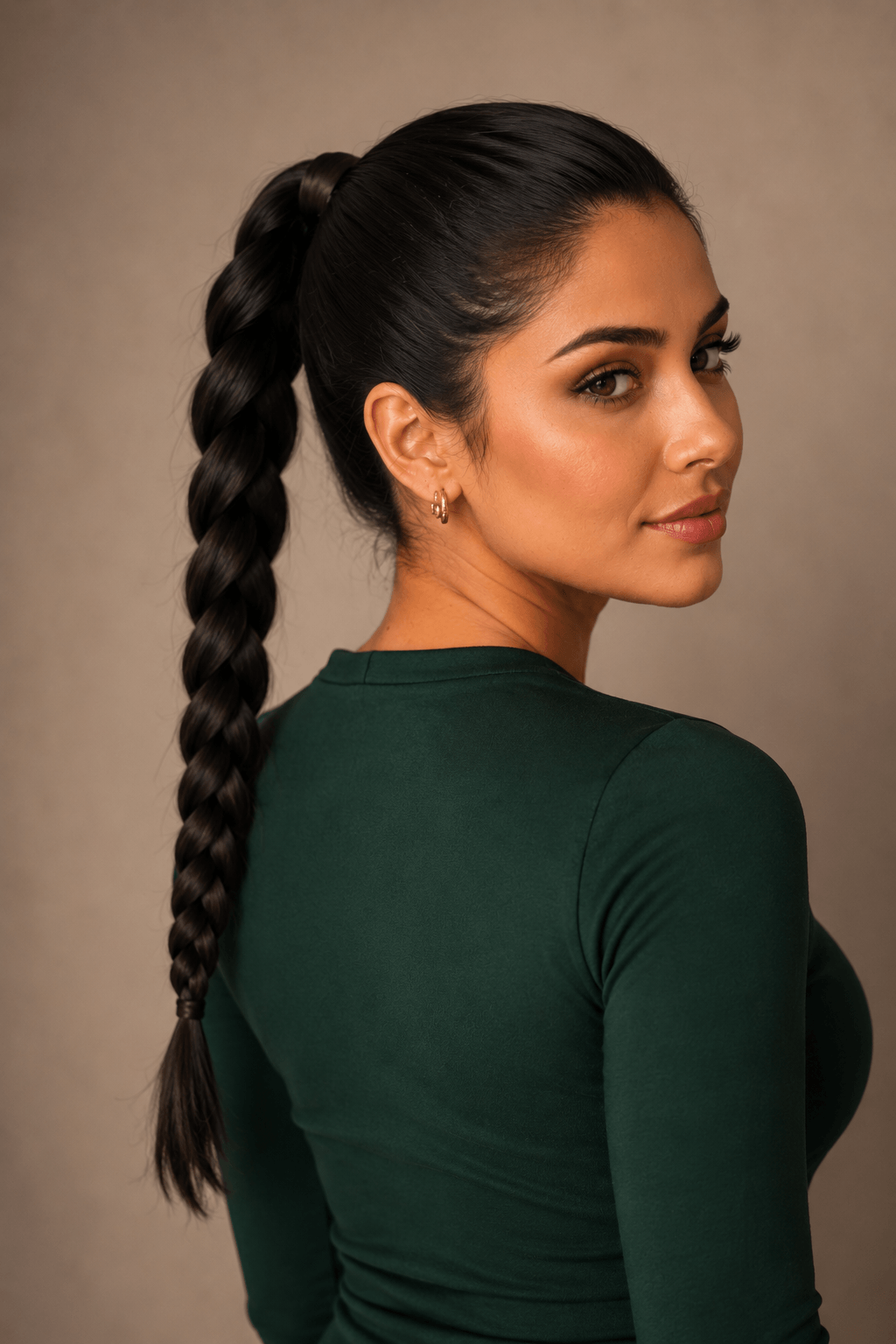 Braided Ponytail with a Wrapped Elastic Braided Ponytail with a Wrapped Elastic