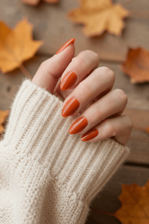Burnt Orange Burnt Orange Fall Nail Colors