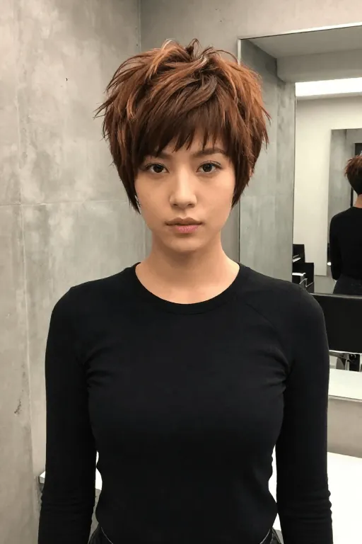 Choppy Pixie Choppy pixie haircut for thick hair with textured layers