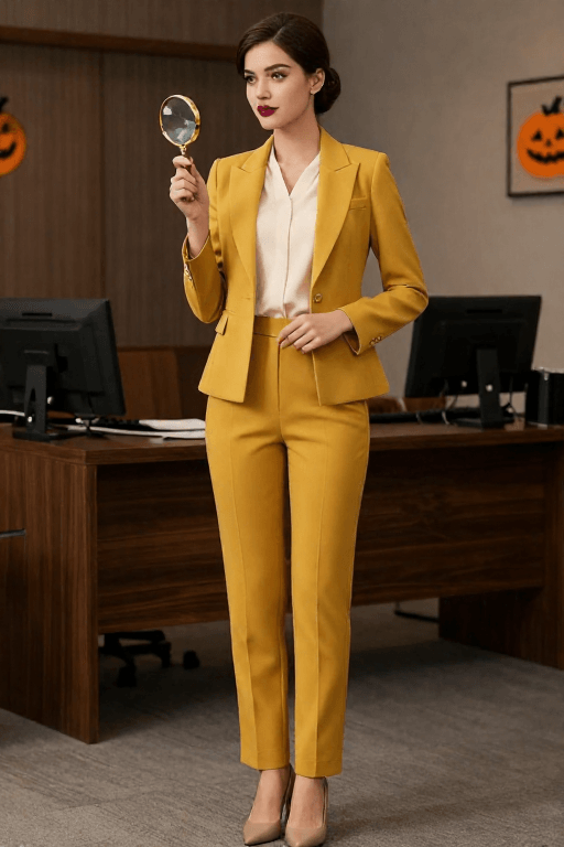 Clue Character With a Blazer and Matching Accessories Clue Character With a Blazer and Matching Accessories