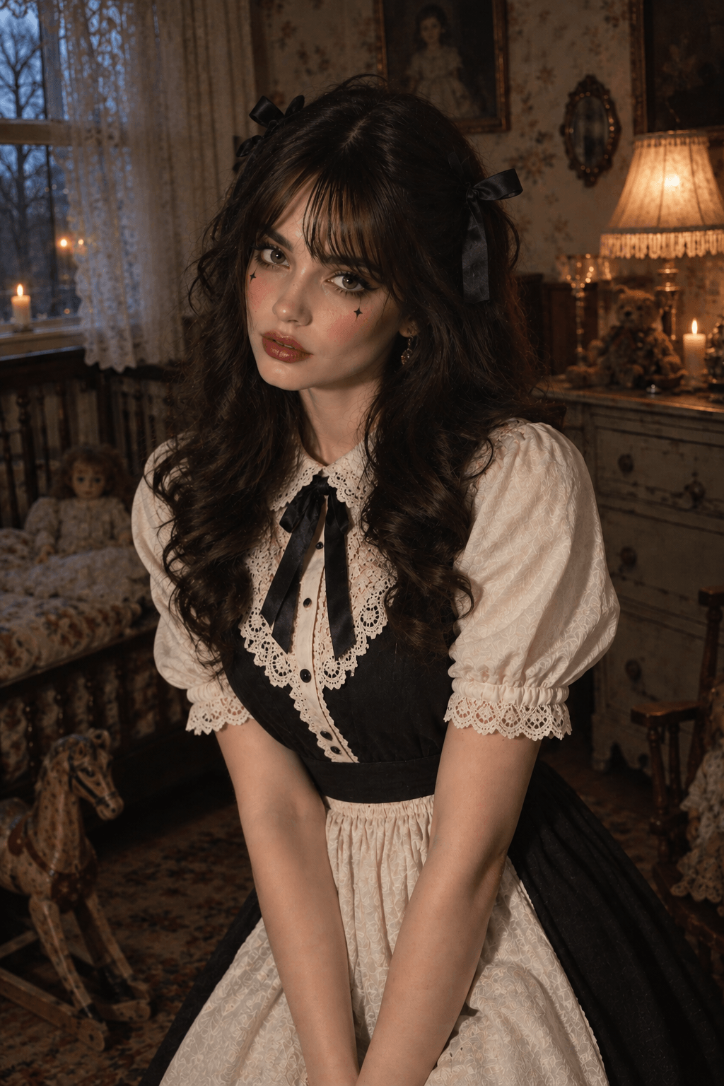 Creepy Doll Hairstyle Creepy Doll Hairstyle With a Vintage Horror Feel