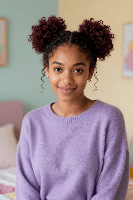 Curly Space Buns Curly Space Buns