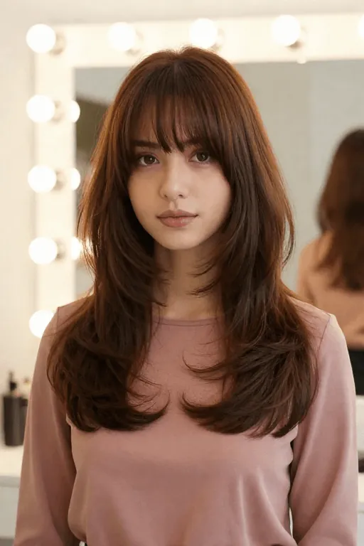 Curtain Bangs with Layers Curtain Bangs with Layers