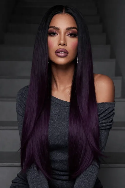 Deep Plum Root Melt   Hair Color