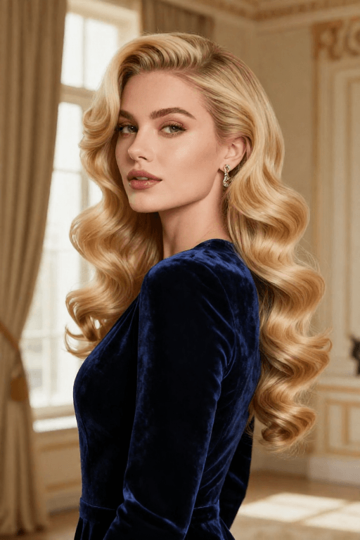 Deep Side Part Curls Deep Side Part Curls