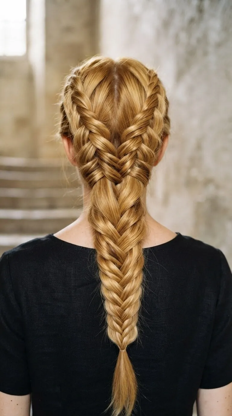 Double Fishtail Into a Mermaid Braid Double Fishtail Into a Mermaid Braid