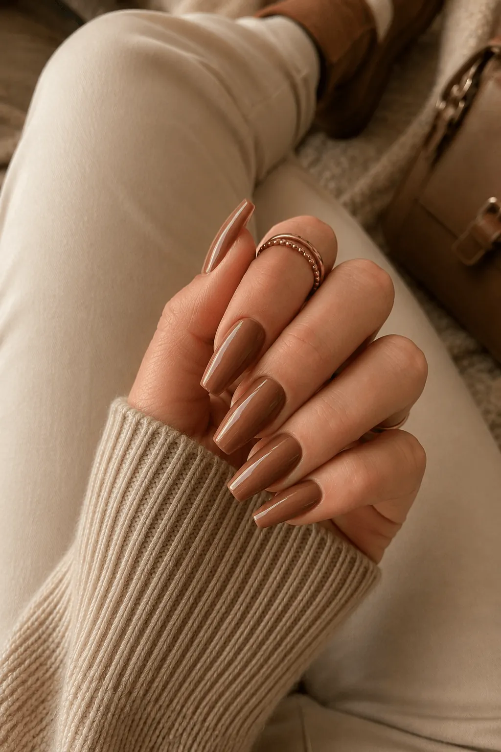 Fall Nude Nails Fall Nude Nails in a Deeper Warm Tone