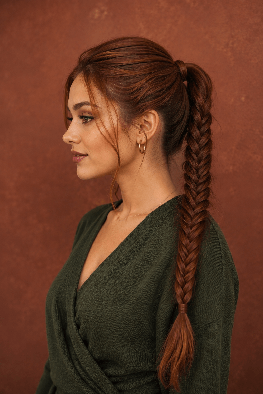Fishtail Braid into a Ponytail Fishtail Braid into a Ponytail