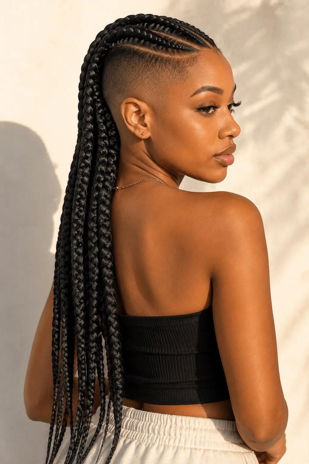  Goddess Braids With Shaved Sides