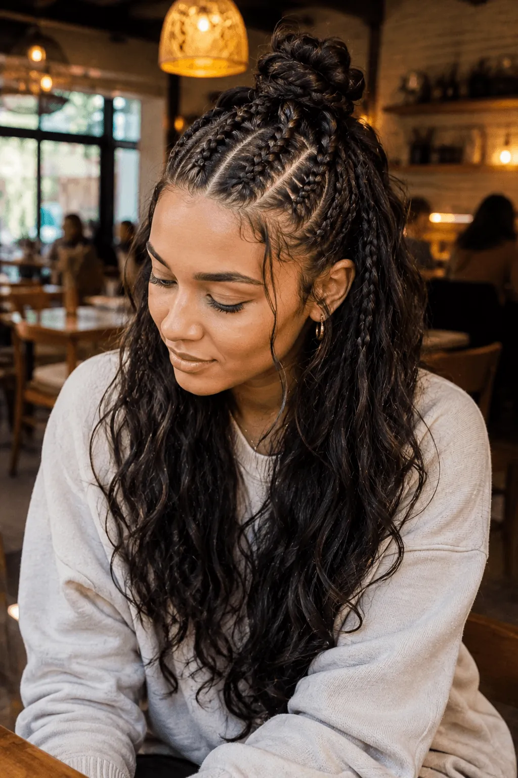  Half-Up Goddess Braids