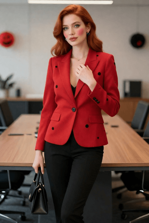 Ladybug Blazer With Red and Black Accents Ladybug Blazer With Red and Black Accents