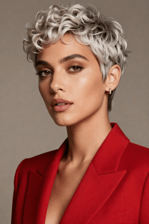 Layered Curly Pixie Layered Curly Pixie