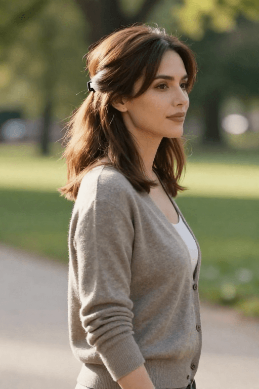 Low Maintenance Half Up Hairstyle Low Maintenance Half Up Hairstyle