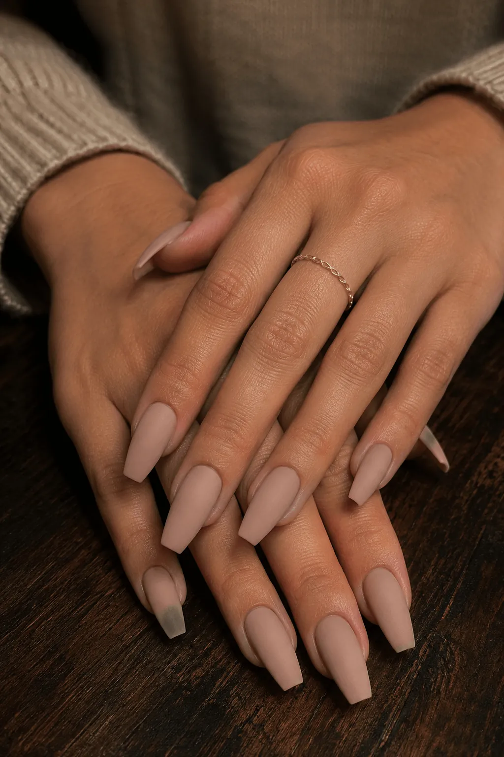 Matte Nude Nails Matte Nude Nails Without Any Shine