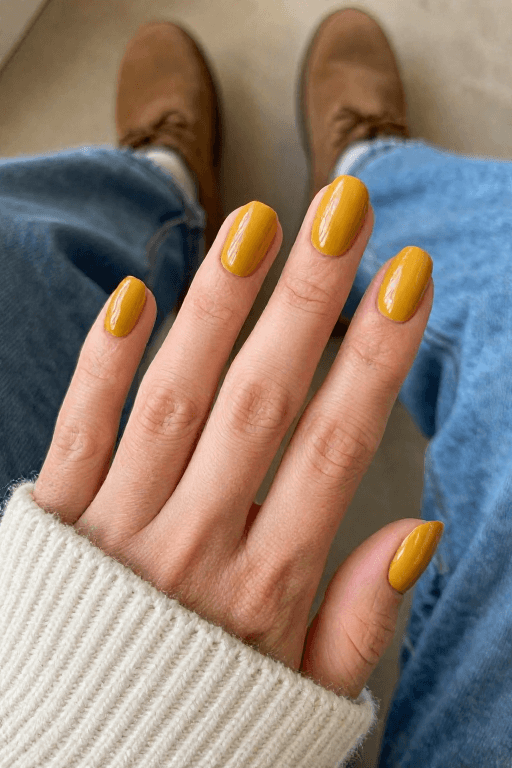 Mustard Yellow Mustard Yellow Fall Nail Colors