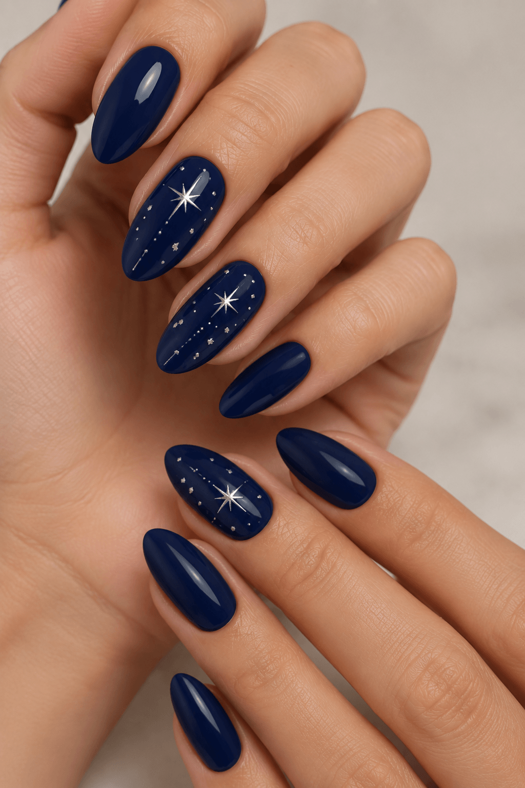 Navy Blue With Silver Details Navy Blue With Silver Details