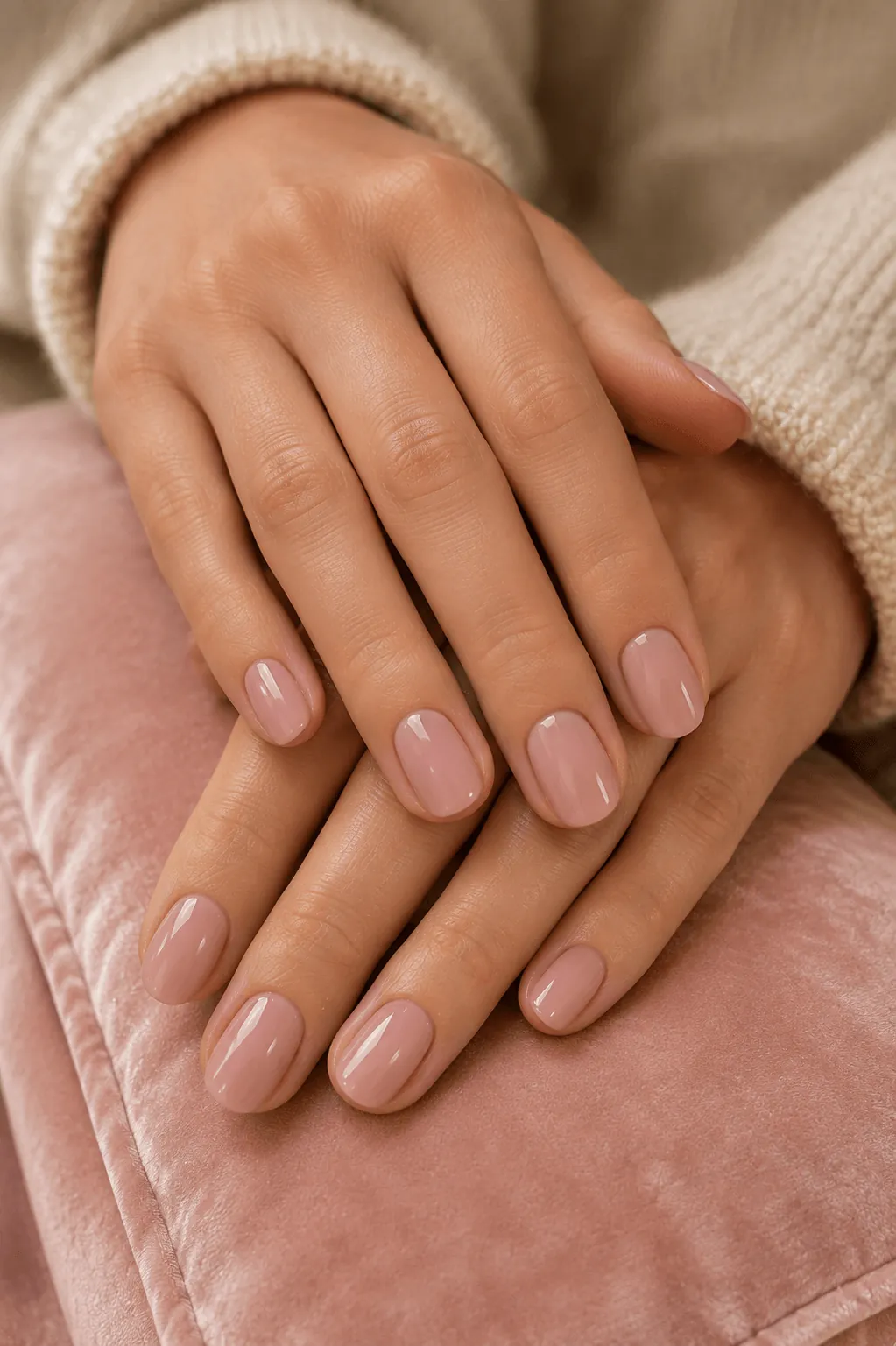 Pink-Toned Nude Nails Pink-Toned Nude Nails for a Warmer Look