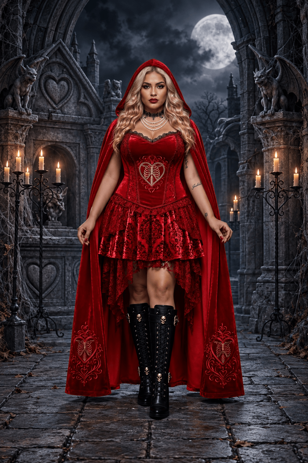 Plus Size Red Gothic Vampire Queen Costume Plus Size Red Gothic Vampire Queen Costume