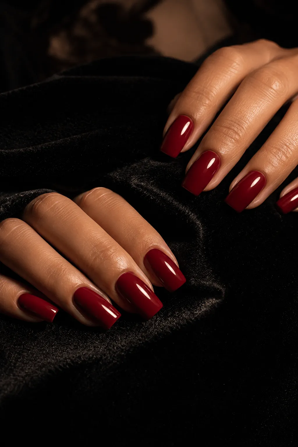 Red Halloween Nails in a Bold Blood Red Shade Red Halloween Nails Color in a Bold Blood Red Shade