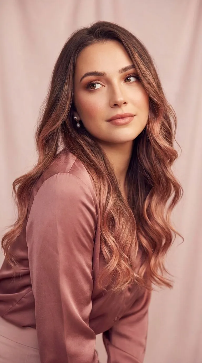 Rose Gold Balayage Rose Gold Balayage