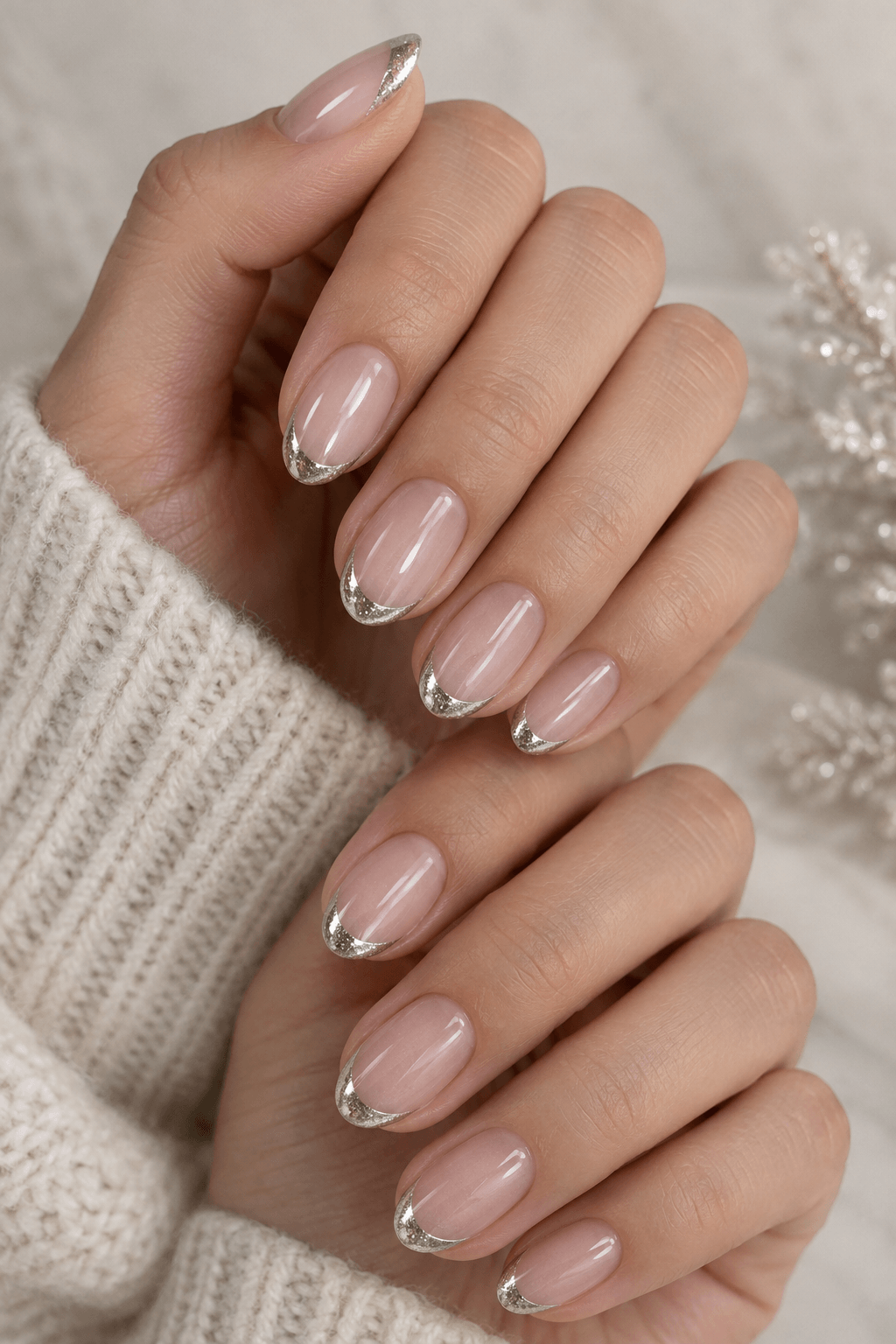 Silver Frost French Tips Silver Frost French Tips
