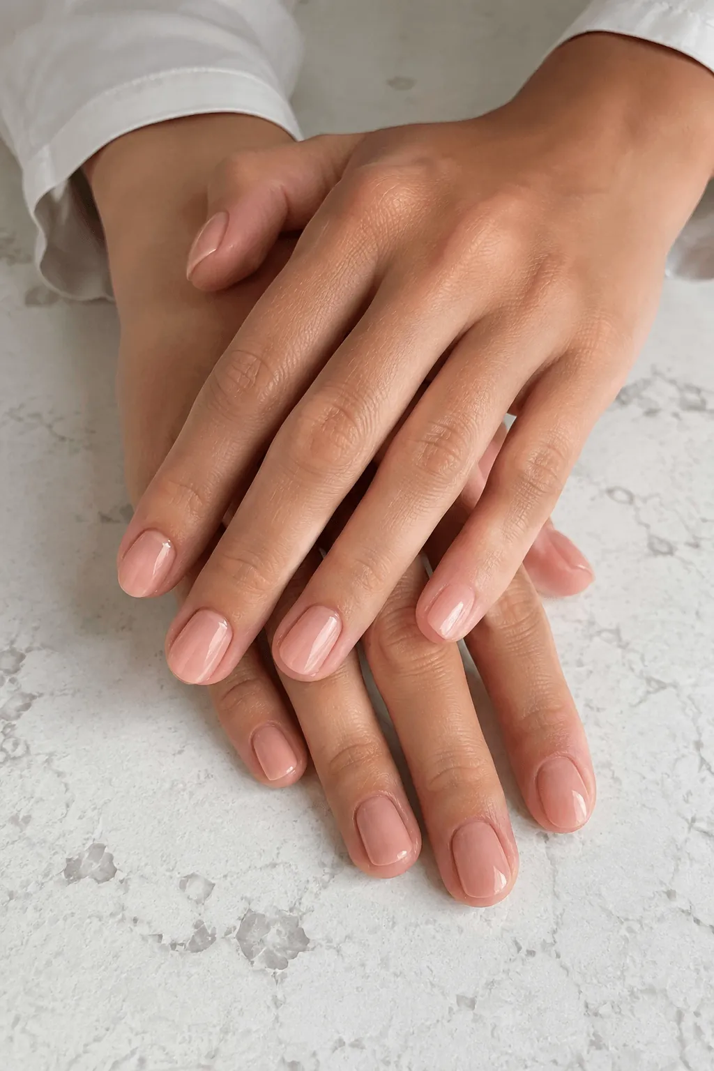 Simple Nude Nails Simple Nude Nails in One Flat Coat