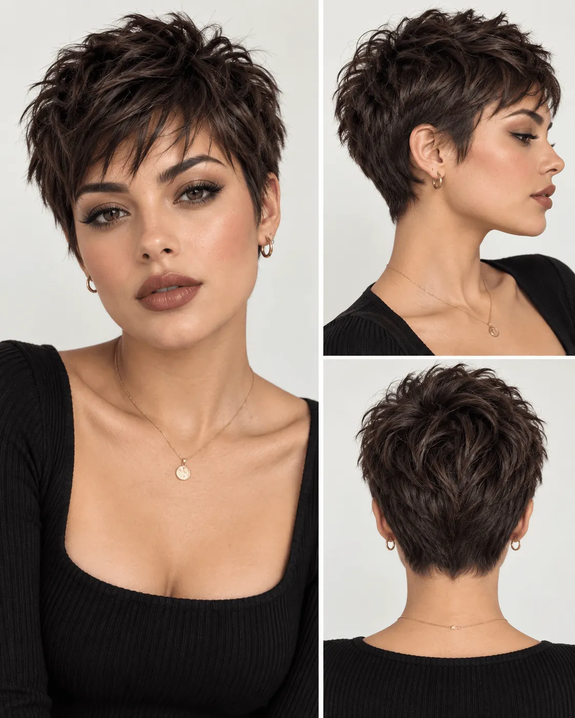 Textured Crop Pixie Textured Crop Pixie