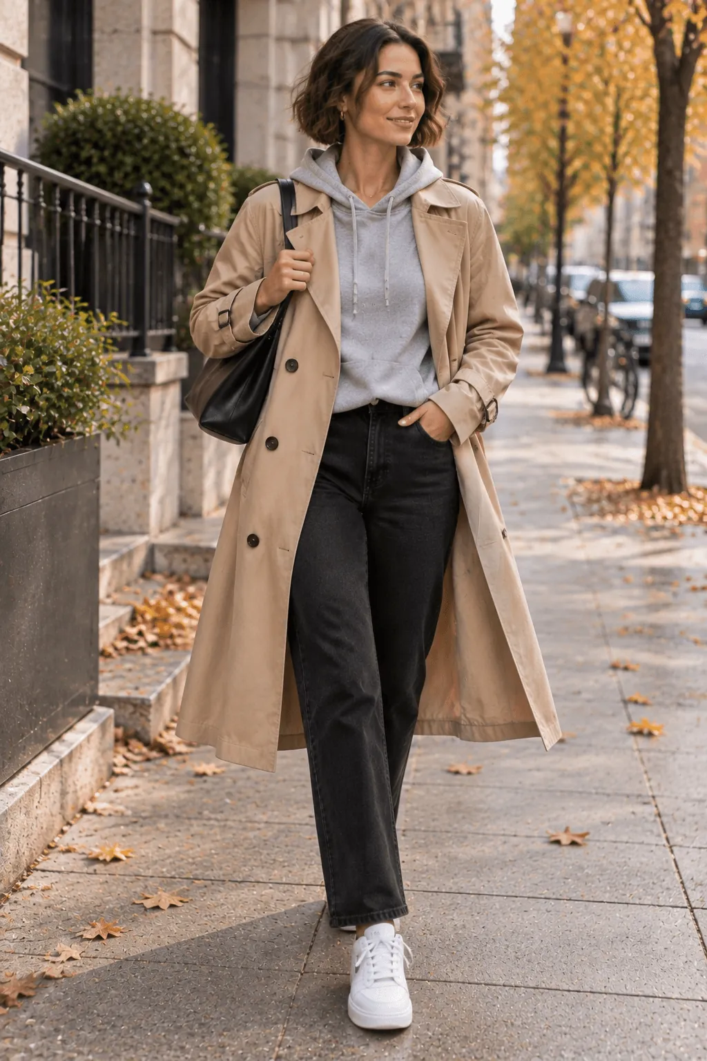 Trench Coat Over a Hoodie Trench Coat Over a Hoodie