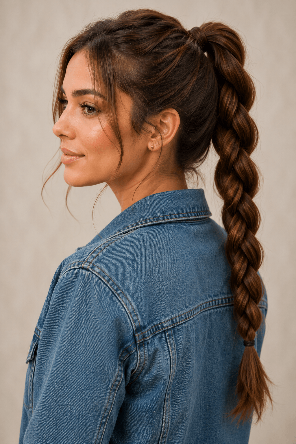 Two-Strand Braided Ponytail Two-Strand Braided Ponytail