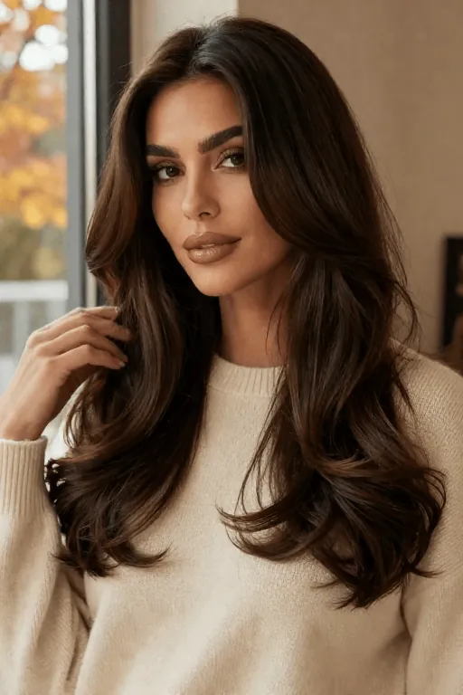 Velvet espresso fall hair color