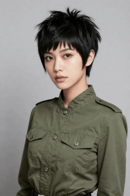Wolf Pixie Cut Short wolf pixie cut with choppy layers and textured, piece-y ends