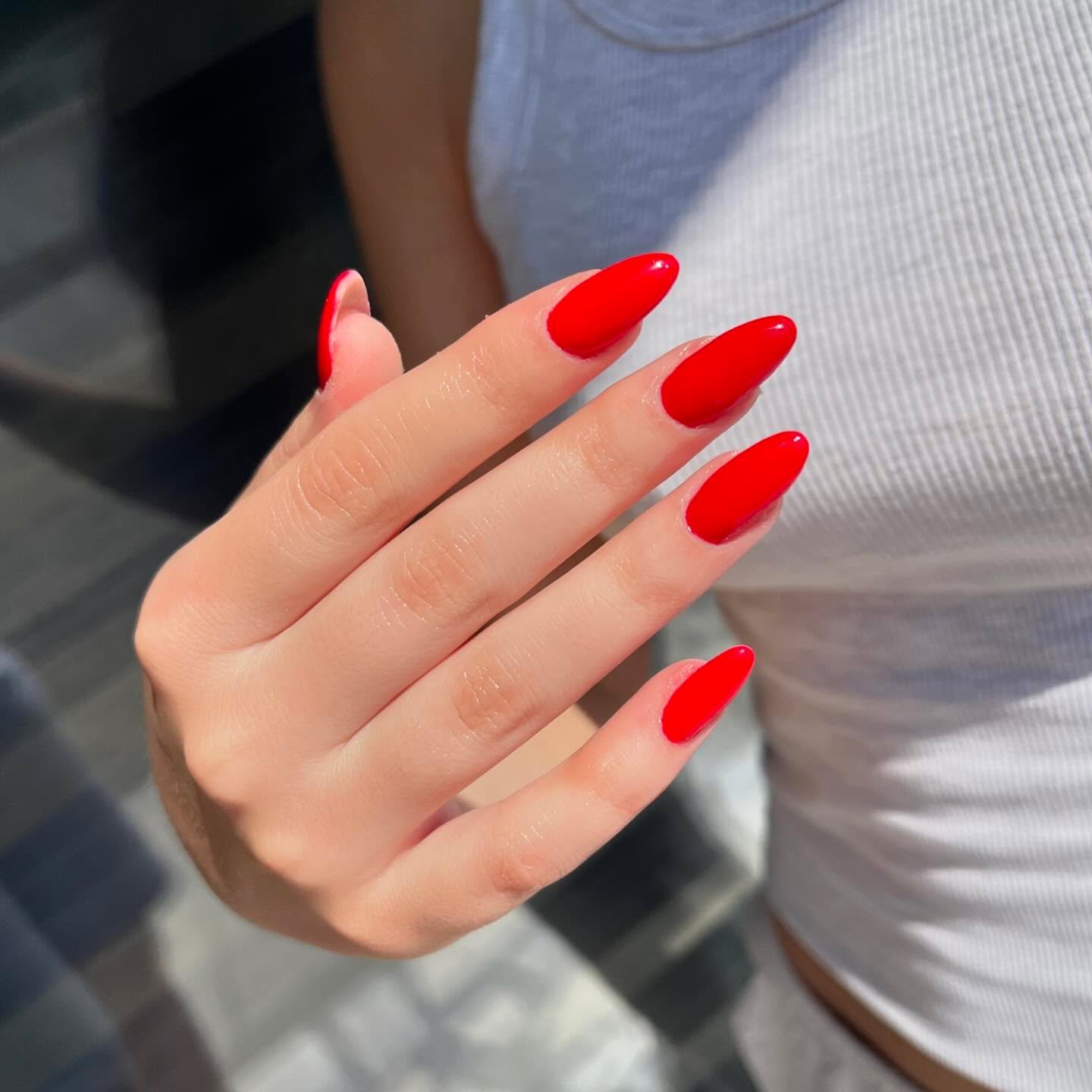 rinesa.nailss Brightest Red Nail Polish in a Bold Classic Shade Brightest Red Nail Polish in a Bold Classic Shade