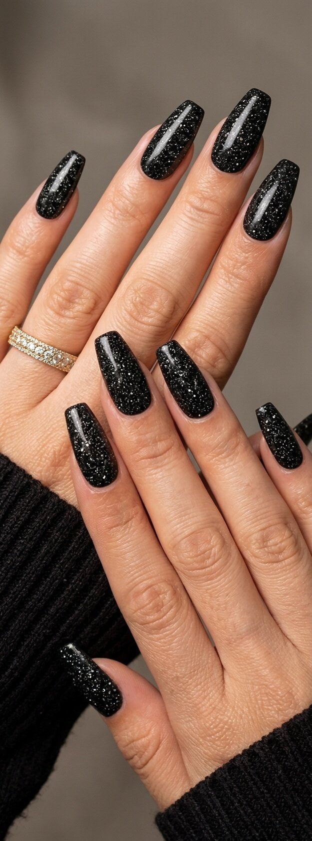 Black Glitter Black Glitter Nail