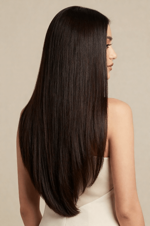 Blunt Long Layers with Soft V-Back Blunt Long Layers with Soft V-Back